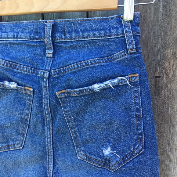 Abercrombie & Fitch Ultra High Rise Mom Jean Distressed Blue 00 - Picture 12 of 16